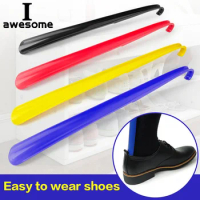 1PCS 58.5cm Easy To Use Plastic Long Handle Shoes horn Artifact Pull Pumping Shoes Professional Women Men Shoe Horn Shoes Spoon