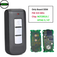DIYKEY Smart Remote Key 2 Button Fob FSK 315MHz NCF2951X / HITAG 3 / ID47 Chip for Mitsubishi Mirage 2016 2017 2018 2019 2020