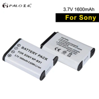 PALO digital camera Battery NP-BX1 2pcs 1600mAh batteries For sony RX100MS AS50R AS100V AS200V HX90 60 50 WX350 500 300 GWP88E