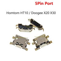 ขั้วต่อพิน USB ชาร์จ Micro, 5P, ปลั๊กแท่นชาร์จพอร์ต, ตัวเมีย 5pin, สำหรับ Homtom HT10 Doogee X20 X30
