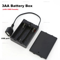 4.5V 3xAA Battery Case Holder with 5V USB Port Switch 65x45x15mm for Building Block LED Kits  FEH1TH
