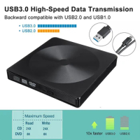 Type C USB 3.0 External CD And DVD Player RW DVD CD Writer Drive Burner Reader External DVD CD Drive