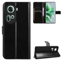For Oppo Reno 11 5G Luxury Leather Flip Wallet Phone Case For Oppo Reno 11 5G Case Stand Function Card Holder