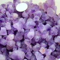 天然紫晶單晶體原石標本 薰衣草紫水晶單晶體 紫晶牙 100克價