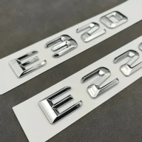 3D ABS Chrome For Mercedes Benz E200 E220 E300 E320 E350 W213 W212 W211 Letters Emblem Badge Logo Trunk Stickers Accessories