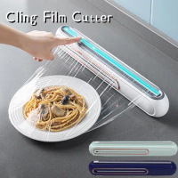 New Food Cling Film Plastic Wrap Cutting Box Wall-mounted Magnetic Aluminum Foil Slider Stretch Film Cutter Kitchen Accessories