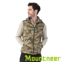 【Mountneer】男 輕量防風保暖背心『迷彩』32V11