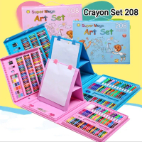 ART SET 208 Pensil Warna Crayon Set 208pcs/Crayon Mewarnai 208 Warna