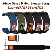 24mm Soft Nylon Suunto Watch Strap For Suunto7/9 Wristband Bracelet Suunto 9 Sport Watch Band Baro D5 Belt