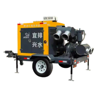 12-inch diesel engine high discharge speed and large flow self suction sewage pump