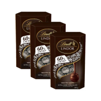 即期品【Lindt 瑞士蓮】Lindor夾餡60%黑巧克力 200g(3入組)