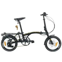United Trifold 11 Speed Reflex Sepeda Lipat 16 Inci Hitam Gold