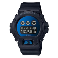 【CASIO 卡西歐】G-SHOCK 炫目電子男錶 樹脂錶帶 藍色鏡面錶盤 防水200米(DW-6900MMA-2D)