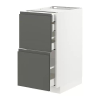METOD/MAXIMERA 廚櫃組合, 白色/voxtorp 深灰色, 40x60x80 公分