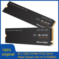 Western Digital WD SN770 Internal SSD 1TB 500GB 2TB SSD NVMe M.2 2280 PCIe 4.0 X4 SSD Drive Solid State Disk for PC PS5 Desktop