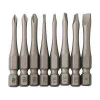 Saiz Bit Pemutar Silang Berslot Hex, 50mm (1 / 4 inci), Sesuai untuk Pemutar Skru Elektrik, Keluli A