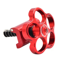 For Brompton Folding Bike Frame Round Hinge Lever Clamp Aluminum Alloy C Buckle Clip Rotating Buckle,Red