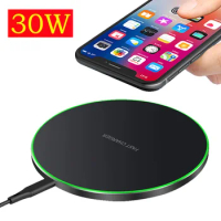 30W Qi Magnetic Wireless Charger For Samsung Galaxy S21 S21+ S21 Ultra 5G S10 S20 FE S20+ Induction Fast Wireless Charging Pad