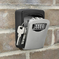 鑰匙箱 鑰匙盒 收納盒 戶外防盜密碼鎖鑰匙收納盒壁掛式門口入戶門備用家用房卡保管箱『ZW0147』
