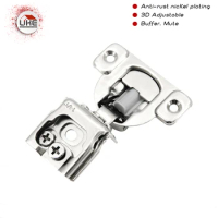 DTC Brand 1/2 American Hydraulic buffering hinge cabinet hinges Damper Buffer Soft Close Clip on Furniture Hinge for Wood Door