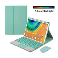 Touchpad Backlit Keyboard Case for Huawei Matepad 10.4 BAH3-W09 AL00 L09 Cover for Matepad 10.4 Honor Pad V6 Keyboard Spanish