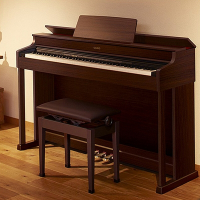 『CASIO 卡西歐』全新滑蓋設計88鍵數位鋼琴 / AP-470 桃木色 / 含升降琴椅 / 公司貨保固