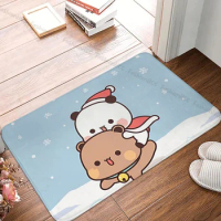 Bubu and Dudu Anime Bath Non-Slip Carpet Merry Christmas Bedroom Mat Welcome Doormat Home Decor Rug