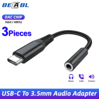Usb Type C To 3.5mm Aux Audio Adapter Usb C Dac Chip Headphone Jack Cable For iPhone 15 Pro Plus Max Samsung A54 OnePlus 10 Pro