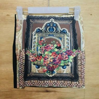 Rok Span Mini Motif Bunga Polyester 03