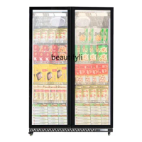 Commercial Refrigeration Display Cabinet Frozen Meat Supermarket Upright Refrigerators Single Double Three-Door Freezer
