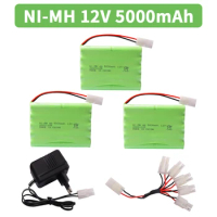 12V 5000mah NiMH AA Battery and Charger set for Rc toy Car Tanks Trains Robots Boat Guns parts Ni-MH AA 12v Rechargeable Battery