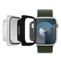 Metal-Slim Apple Watch Series 9 45mm 鋼化玻璃+PC 雙料全包覆防摔保護殼