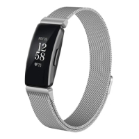 Metal Strap for Fitbit inspire 2/ inspire HR / inspire Fitness Tracker Stainless Magnetic Replacement Bracelet for inspire 2/HR