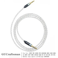 GUCraftsman 5N OFC Silver Plated+Graphene Earphone Replacement Cables for SONY WH-1000X WH-1000XM2 MDR-1000 B&amp;O H7 H8 H8i H9 H9i