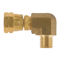 LPG Brass Connection Angle 90 Degree 1/4" Left-hand Thread BBQ Gas Heater Gas Cooker Regulator Hose Angle Adapter Fitting