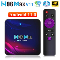 Global H96 MAX Smart TV Box Android 11 2.4G&amp;5G Wifi BT4.0 4K 3D Fast Top Box H96MAX Android11.0 Google Voice Control