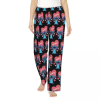 Custom Print Cartoon Stitch Pajama Pants for Women Sleep Sleepwear Bottoms with Pockets