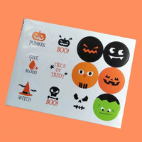 07-萬聖節包裝貼紙 Halloween 封口貼 圓形貼紙 黏口貼 手帳貼紙 裝飾貼 包裝 甜點禮物貼