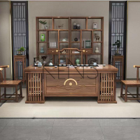 茶桌 小桌 茶幾 邊幾 新中式實木茶桌椅組合辦公室家用客廳實木茶臺功夫茶具套裝桌