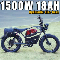 New Electric Bicycle Mountain Off-Road E-bike Full suspension 1500W 48V18AH Hydraulic disc brake Motorcycle Style Electric Bike
