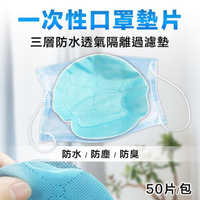 【RICHMORE】三層防水透氣口罩墊片/50片(防水墊片/口罩墊片/墊片/不織布墊片)