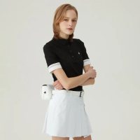 【LE COQ SPORTIF 公雞】高爾夫系列 女款白色皮帶款可拆卸簡約小腰包 QLT0K514