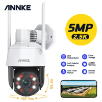 ANNKE 5MP 20X optical zoom Camera Built-in Microphone Speaker Wifi Survalance Camera Full-Color Human detection Smart Tracking