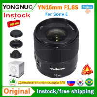 YONGNUO Camera Lenses YONGNUO 16MM YN16mm F1.8S DA DSM Large Aperture Wide Angel Prime Lens for Sony E Mount