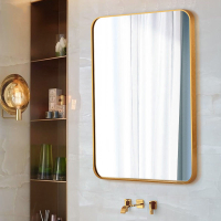 浴室鏡子掛墻式免打孔洗手間貼墻衛生間壁掛化妝鏡廁所 鏡子 浴鏡 浴室鏡 壁掛鏡