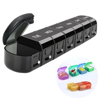 Portable 7 Days Weekly Pillbox Tablet Holder Medicine Storage Case Drug Container Pill Organizer Capsule Pill Box Organizer