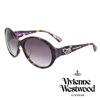 【Vivienne Westwood】英國精品時尚線條系列造型太陽眼鏡(VW78602-叢林紫)