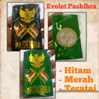 Evolet Paskibra Fiber & Bordir / Sepasang Tanda Pundak Paskibraka Fiber / Dek Lambang Paskibra Bordi