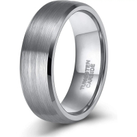 Cincin Perkahwinan Tungsten 4mm 6mm 8mm untuk Lelaki Wanita dengan Ukiran I Love You, Permukaan Matt