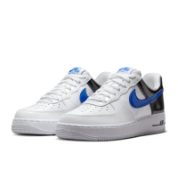 【NIKE 耐吉】W Air Force 1 07 ESS 白 藍 黑 漆皮 女鞋 休閒鞋 運動鞋 DQ7570-400